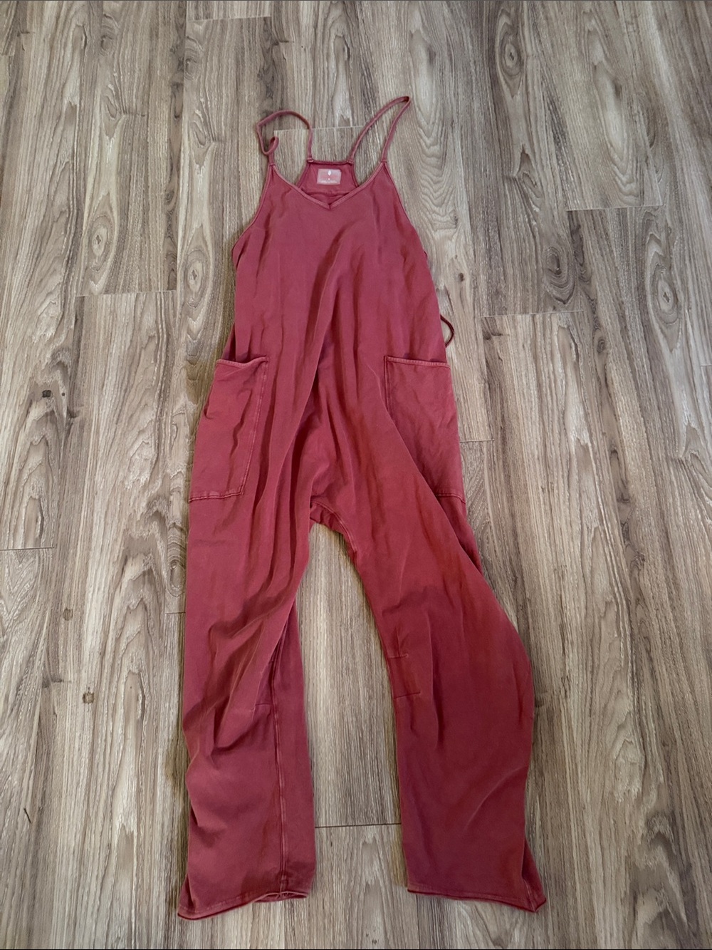 FP Movement by Free People Burnt Rose Relaxed Wide-Leg Jumpsuit